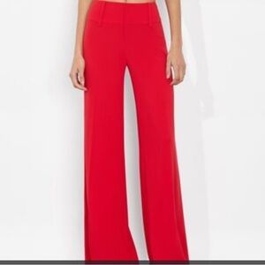 Alice and Olivia - Red Wide-Leg dressy slacks